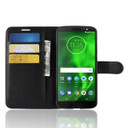 Moto G6      Pu Wallet Case    [Black]