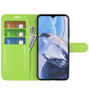 Moto E22I      Pu Wallet Case    [Green]