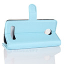 Moto Z2 Play      Pu Wallet Case    [Lightblue]