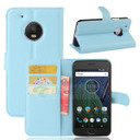 Moto G5 Plus      Pu Wallet Case    [Lightblue]