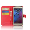 Moto G5S      Pu Wallet Case    [Red]
