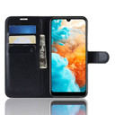 Huawei Y6 Pro 2019      Pu Wallet Case    [Black]