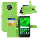 Moto G6 Plus      Pu Wallet Case    [Green]