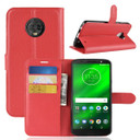 Moto G6 Plus      Pu Wallet Case    [Red]
