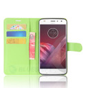 Moto Z2 Play      Pu Wallet Case    [Green]