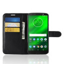 Moto G6 Plus      Pu Wallet Case    [Black]
