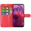Moto G04      Pu Wallet Case    [Red]
