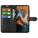 Moto G34      Pu Wallet Case    [Black]