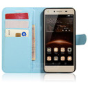 Huawei Y6 Elite      Pu Wallet Case    [Lightblue]