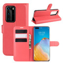 Huawei P40 Pro      Pu Wallet Case    [Red]