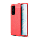 Huawei P40 Pro Plus      Leather Texture Case    Red