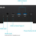 Asus Mini Pc Pn64 Intel Core I7-12700H Processor 2.3Ghz (24M Cache - Up To 4.7Ghz)-Pn64-12I7Barebones 
