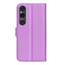 Sony Xperia 1 VI      PU Wallet Case    [Purple]