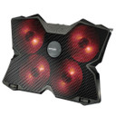 PROMATE Ergonomic Gaming Laptop Cooling Pad with 5 Fans, Dual USB, Supports up to 17" - AIRBASE-3.BLK
