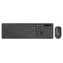 PROMATE Slim Wireless Keyboard & Mouse Combo, Ergonomic, 1600dpi, 10m Range, Quiet Keys - PROCOMBO-13