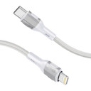 PROMATE 1.2m 27W PD USB-C to Lightning Cable, Tangle-Free Silicone, Grey FLETCHLINK-CI.GR