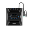 UNITEK 5-in-1 Optical Drive & USB Hub, CD/DVD Reader/Burner, 2 USB-A Ports, SD Card Reader, Plug & Play, 30cm Cable T1037A