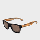 Moana Road 50/50s Sunglasses [Black w/ Striped Arms - 452]