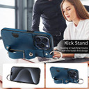 Apple iPhone 15 Pro Hand Strap PU Card Case Navy