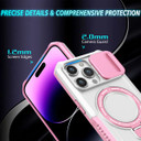 Apple iPhone 14 Pro Magsafe Sliding Cover Case PinkWhite