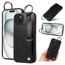 Apple iPhone 14 Plus Hand Strap PU Card Case Black