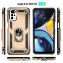 Motorola G22      Military Armour Ring Case    [Gold]