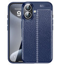Apple iPhone 16      Leather Texture Case    [Navy]