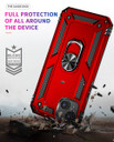 Apple iPhone 15 Military Armour Ring Case Red