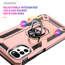 Motorola G22      Military Armour Ring Case    [Rosegold]