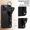 Apple iPhone 14 Pro Max Hand Strap PU Card Case Black