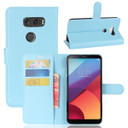 LG V30+      Pu Wallet Case    [Lightblue]