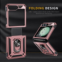 Samsung Galaxy Z Flip 6      Military Armour Ring Case    [Rosegold]
