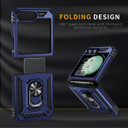 Samsung Galaxy Z Flip 6      Military Armour Ring Case    [Navy]
