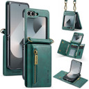 Samsung Galaxy Z Flip 6      Pu Wallet Case    [Green]