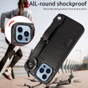 Apple iPhone 13 Pro Max Hand Strap PU Card Case Black