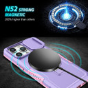 Apple iPhone 15 Pro Magsafe Sliding Cover Case Purple