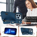 Apple iPhone 13 Pro Max Hand Strap PU Card Case Navy