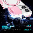 Apple iPhone 16      Magsafe Sliding Cover Case    [Pinkwhite]