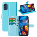 Motorola E32      Pu Wallet Case    [Lightblue]