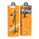 Hoco Premium Bluetooth Selfie Stick w/ 1.75m Quadpod, Camera Mount, Stabilizer (K22)