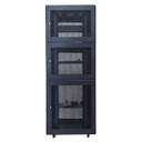 DYNAMIX 45RU Co-Location Server Cabinet with 3 Compartments. 1000mm Deep (800 x 1000 x 2210mm). Split Bottom to top 18U 12U 12U. Welded fixed side panels Lock 19mm cut out only. Fans - 3 shelves - 100mm Managm
