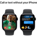 Apple Watch Series 10 GPS, 46mm Aluminum Case [ Black Sport Band M/L  A2999 MWWQ3 - Jet Black ]