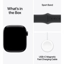 Apple Watch Series 10 GPS, 46mm Aluminum Case [ Black Sport Band S/M  A2999 MWWP3 - Jet Black ]