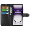 Oppo Reno 12 Pro Pu Wallet Case [Black]