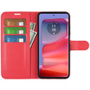 Moto Edge 50 Pro Pu Wallet Case [Red]