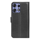 Moto Edge 50 Pro Pu Wallet Case [Black]
