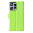 Moto Edge 50 Pro Pu Wallet Case [Green]
