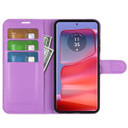 Moto Edge 50 Pro Pu Wallet Case [Purple]