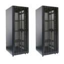 DYNAMIX 45RU Server Cabinet 1000mm Deep (800x1000x2181mm) FLAT PACK 3x fixed shelves - 4x fans - 25x cage nuts - 4x castors - 4x levelling feet Single front & bifold rear mesh