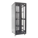 DYNAMIX 42RU Server Cabinet 1000mm Deep (800x1000x2077mm) FLAT PACK Includes 3x Fixed Shelves, 4x Fans, 25x Cage Nuts, 4x Castors, Feet 800kg static load. Dual Mesh Doors
